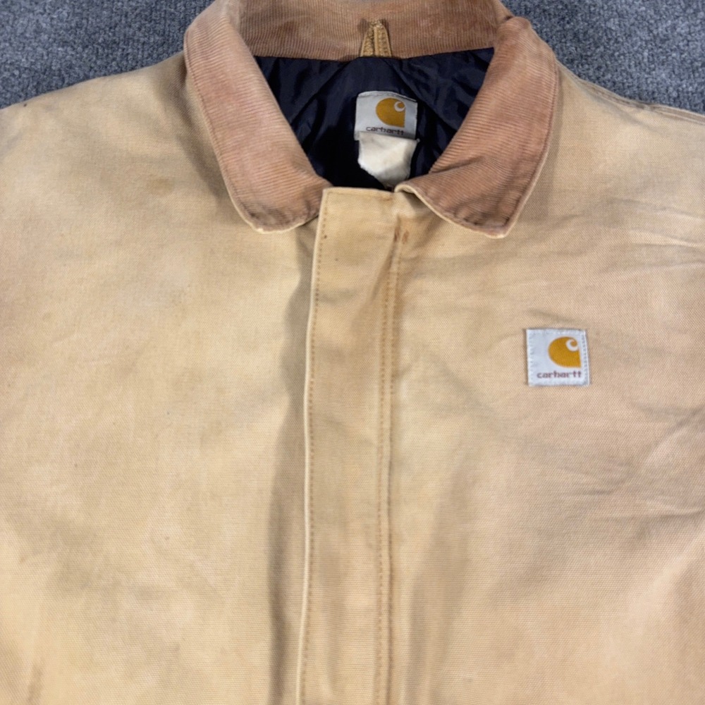 Vintage 90s Carhartt J02 Arctic Jacket Quilt Lined Union Made Detroit Large - Picture 5 of 16